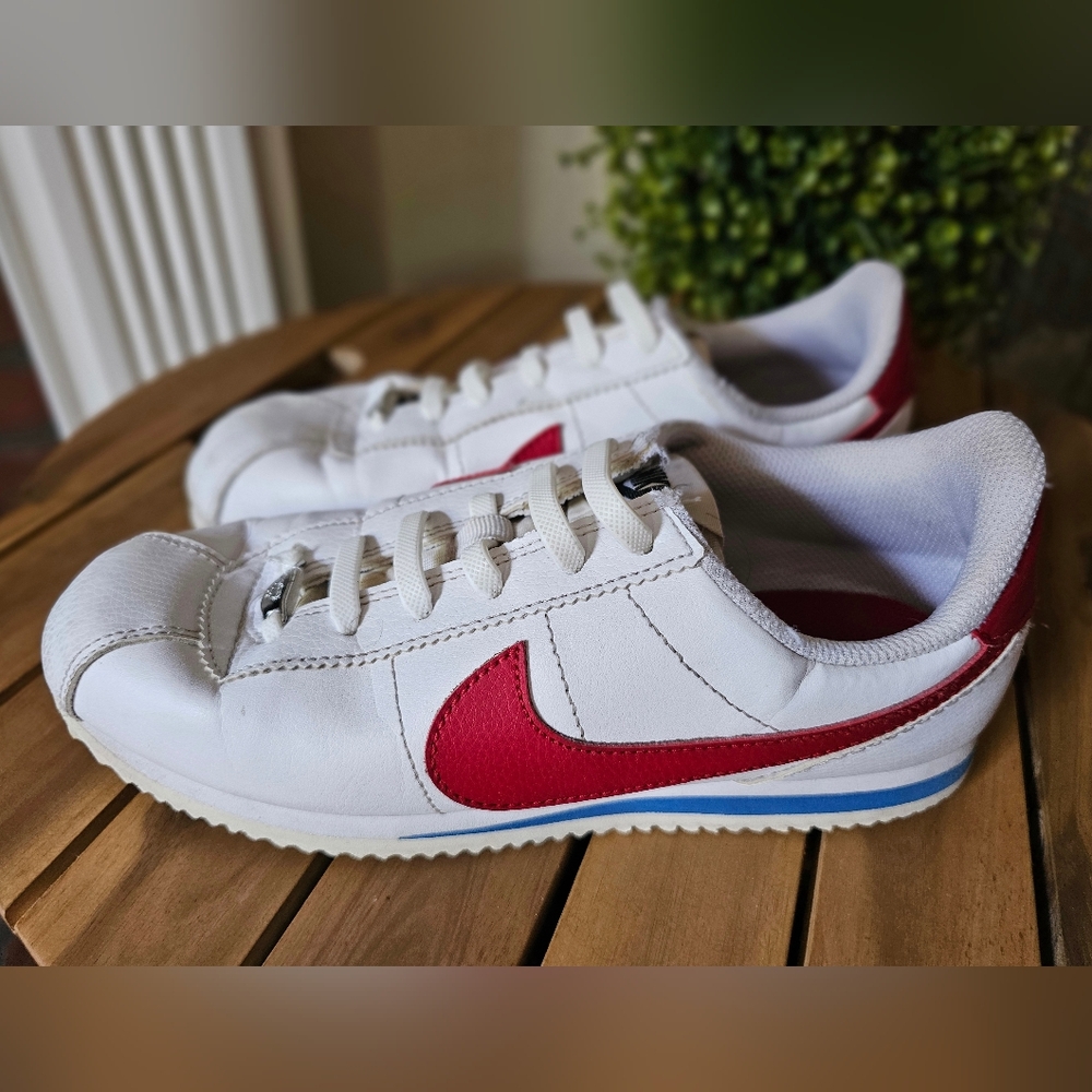 White and Red Sneakers